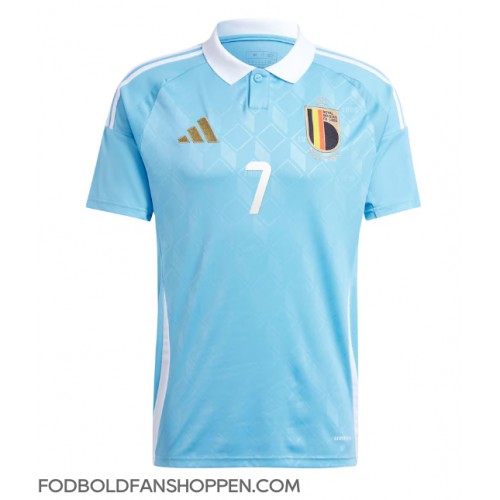 Belgien Kevin De Bruyne #7 Udebanetrøje EM 2024 Kortærmet Belgien Kevin De Bruyne #7 Udebanetrøje EM 2024 Kortærmet
